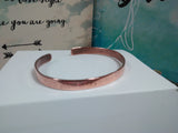 CU+ Wear Copper, Narrow Hand-Made Copper Bracelet 