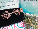 CU+ Wear Copper, Hand-Made Copper Spiral Hair-Pin 