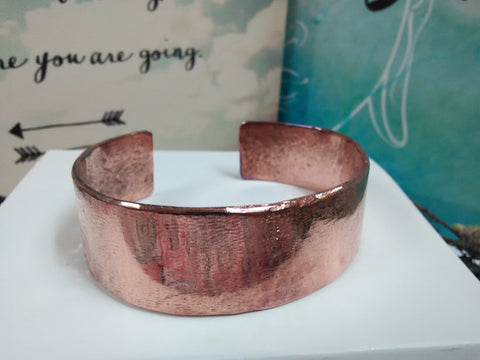 CU+ Wear Copper, Wide Cuff Hand-Made Copper Bracelet 