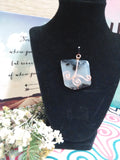 Hand-Wrapped Copper and Obsidian Pendant