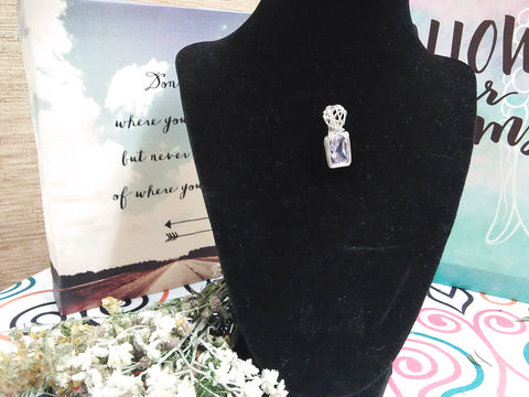 Hand-Wrapped Pink Gemstone Pendant