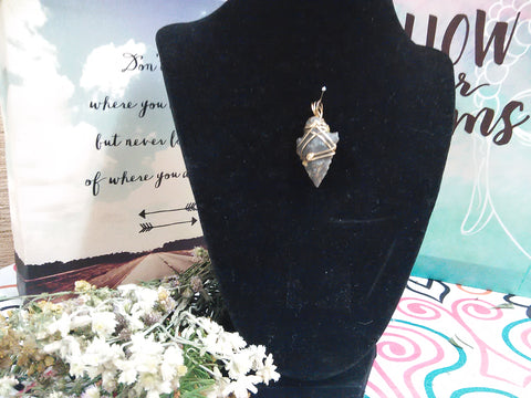 CU+ Wear Copper, Hand-Wrapped Copper Wire Arrowhead Pendant