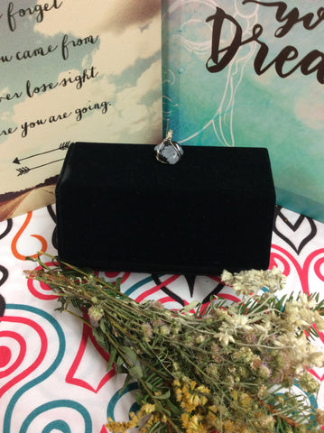 CU+ Wear Copper, Hand-Wrapped Wire Snowflake Obsidian Pendant