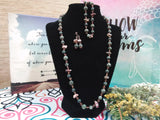 CU+ Wear Copper, Set of Handcrafted Jade and Jasper  22" Necklace, 7" Bracelet, and Earrings